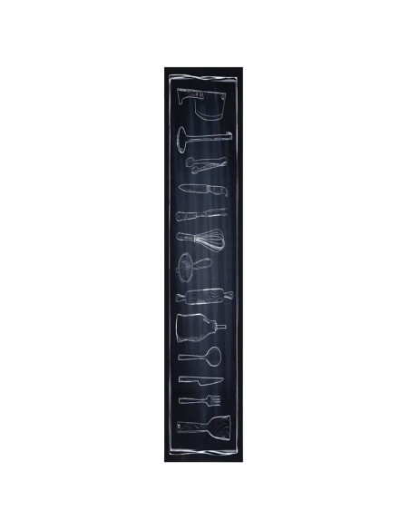 Tappeto da Cucina Nero 300 x 60 cm Velluto