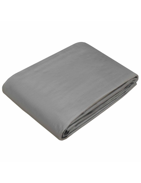 Telo con Occhielli Grigio Chiaro 6 x 12 m 260 gsm PE