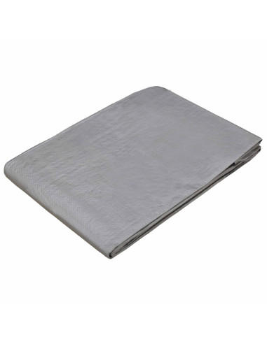 Telo con Occhielli Grigio Chiaro 4 x 5 m 90 gsm PE