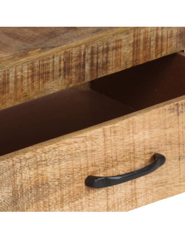 Libreria 118x30x200 cm in Legno Massello di Mango Grezzo