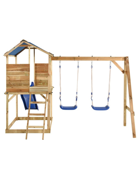 Set da Gioco da Esterno in Legno di Pino Impregnato