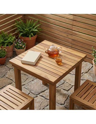 Piano del tavolo 40 x 40 x 3,5 cm Quadrato Legno di teak solido