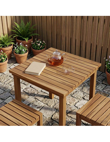 Piano del tavolo 50 x 50 x 3,5 cm Quadrato Legno di teak solido