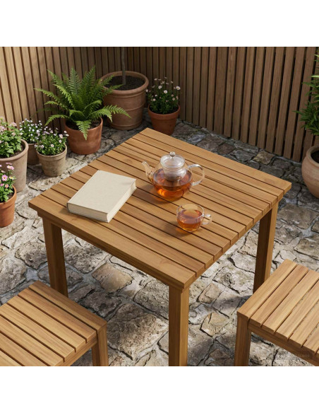 Piano del tavolo 60 x 60 x 3,5 cm Quadrato Legno di teak solido
