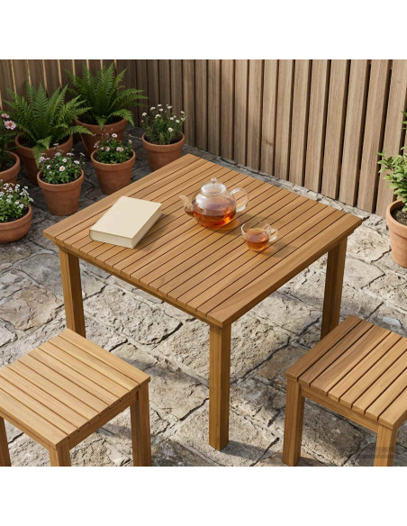 Piano del tavolo 70 x 70 x 3,5 cm Quadrato Legno di teak solido