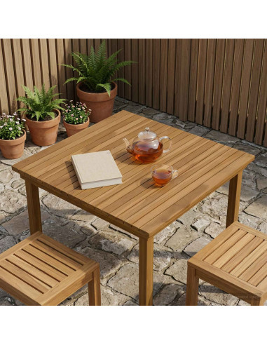 Piano del tavolo 80 x 80 x 3,5 cm Quadrato Legno di teak solido
