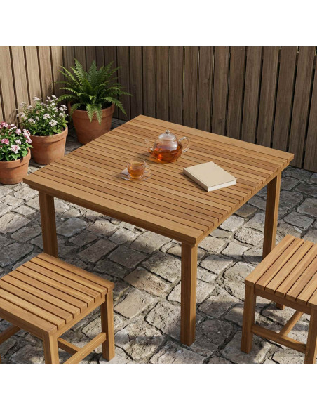 Piano del tavolo 90 x 90 x 3,5 cm Quadrato Legno di teak solido