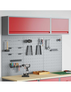 Set di armadi per attrezzi con lo scaffale 5 pz Rosso