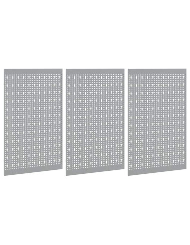 Pannello per attrezzi 3 pz Grigio 150 x 1 x 80 cm