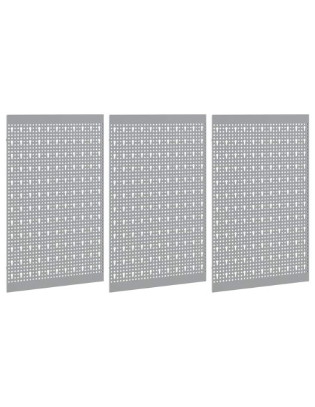 Pannello per attrezzi 3 pz Grigio 150 x 1 x 80 cm