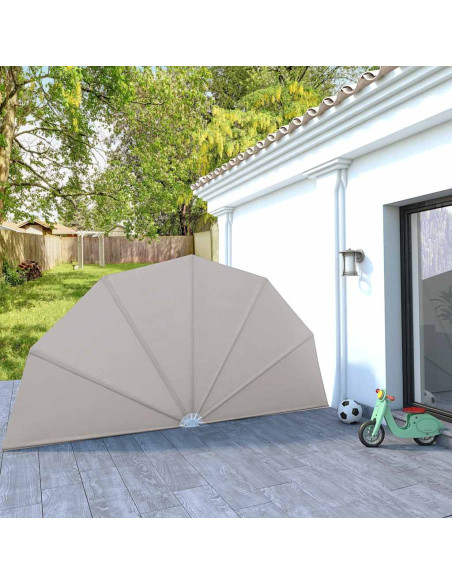 Tenda Laterale per Terrazza Pieghevole Crema 200 cm