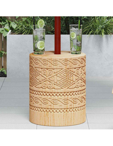 Base per ombrellone Naturale Ø34 x 40 cm Legno Massello