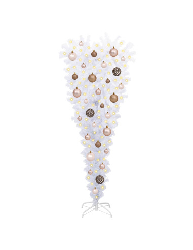 Albero di Natale artificiale Bianco 120 cm PVC e Acciaio