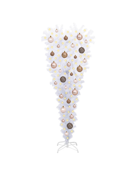Albero di Natale artificiale Bianco 120 cm PVC e Acciaio