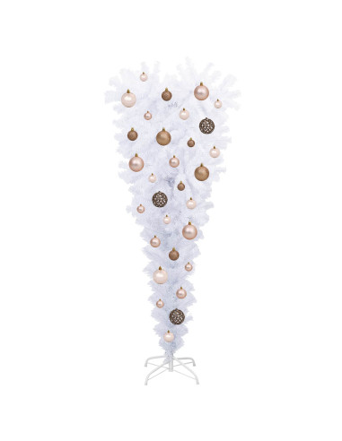 Albero di Natale artificiale Bianco 120 cm PVC e Acciaio