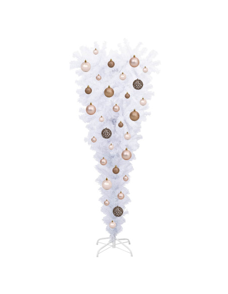 Albero di Natale artificiale Bianco 120 cm PVC e Acciaio