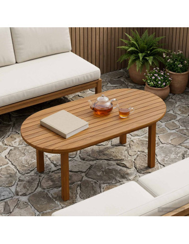 Piano del tavolo 80 x 40 x 3,5 cm Ovale Legno di teak solido