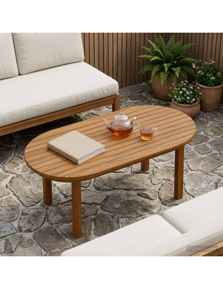 Piano del tavolo 80 x 40 x 3,5 cm Ovale Legno di teak solido