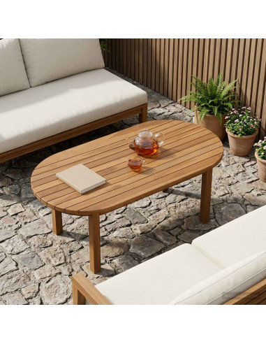 Piano del tavolo 90 x 45 x 3,5 cm Ovale Legno di teak solido