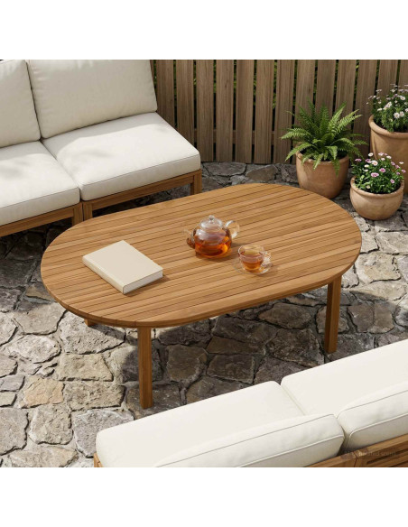 Piano del tavolo 120 x 70 x 3,5 cm Ovale Legno di teak solido