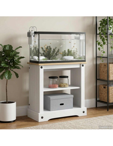 Supporto per Acquario CORONA Bianco e marrone 60,5 x 30 x 60 cm