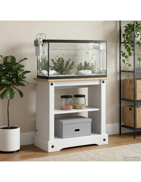 Supporto per Acquario CORONA Bianco e marrone 60,5 x 30 x 60 cm