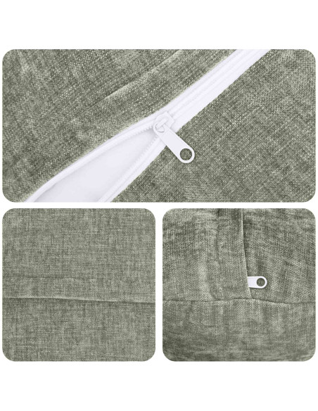 Federa 6 pz HEERLEN Verde Ø 40 cm Tessuto Chenille