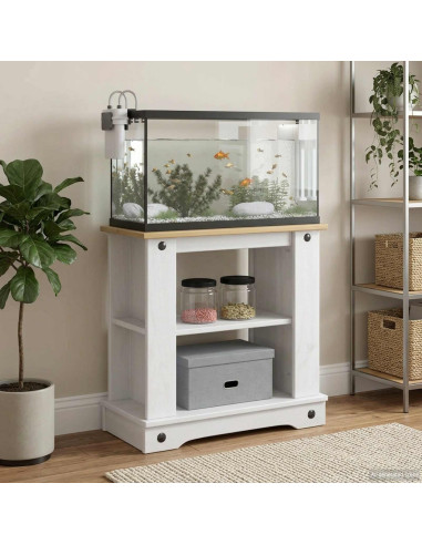 Supporto per Acquario CORONA Bianco e marrone 60 x 30 x 60 cm