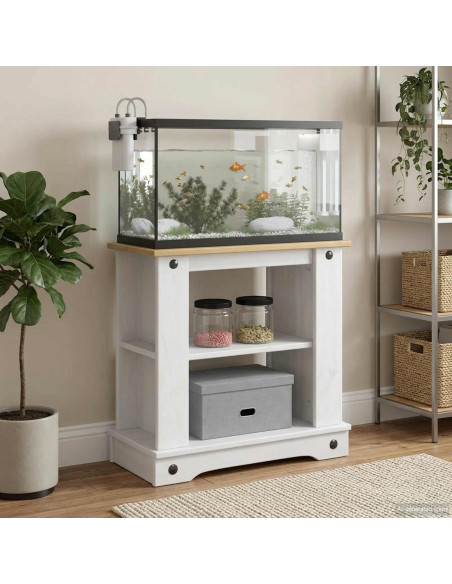 Supporto per Acquario CORONA Bianco e marrone 60 x 30 x 60 cm