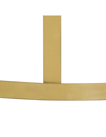 Set Tavolini da Salotto 2 pz Marmo Ottone e Bianco