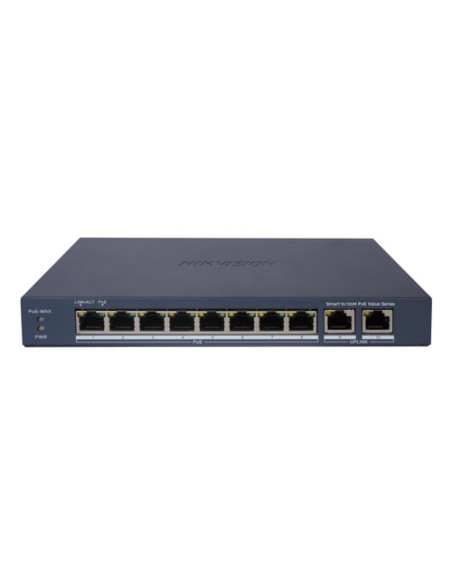 HIKVISION SWITCH SMART MANAGED POE 10/100 8 POE PORTS