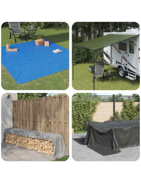 Telo con Occhielli Blu 3 x 3 m 260 gsm PE