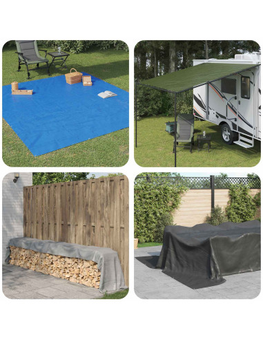 Telo con Occhielli Blu 8 x 12 m 260 gsm PE