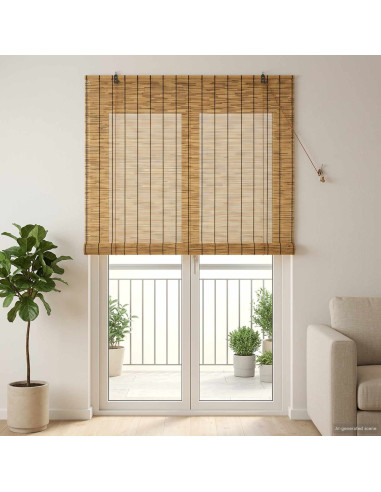 Tenda a rullo Marrone 120 x 220 cm Giunco