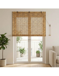 Tenda a rullo Marrone 140 x 220 cm Giunco