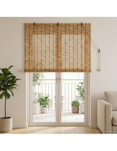 Tenda a rullo Marrone 140 x 220 cm Giunco