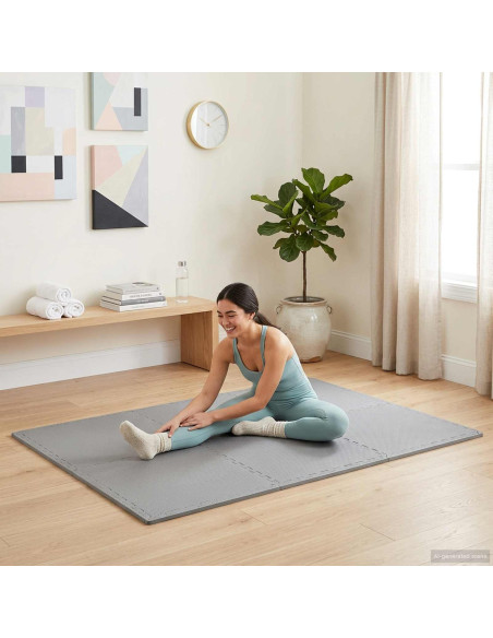 Tappeti 40 pz Grigio 14,4 m² Schiuma EVA