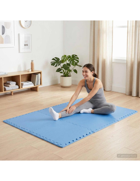 Tappeti 40 pz Blu 14,4 m² Schiuma EVA