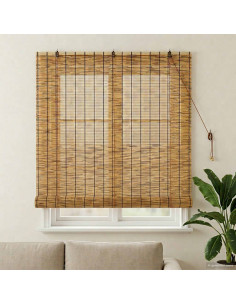 Tenda a rullo Marrone 140 x 160 cm Giunco