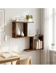 Scaffale da parete Rovere Fumo 60 x 12 x 50,5 cm