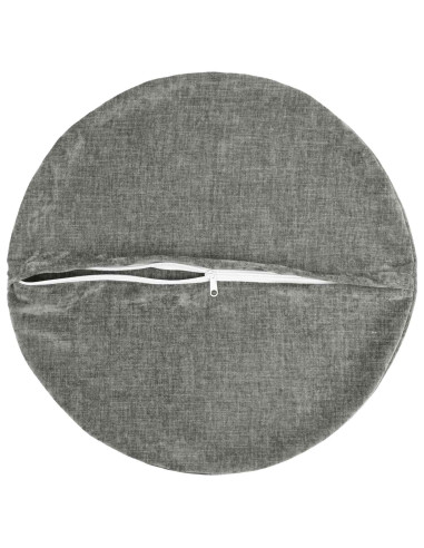 Federa 2 pz HEERLEN Grigio Scuro Ø 60 cm Tessuto Chenille