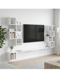 Mensola per TV da muro Bianco 200 x 15 x 94 cm