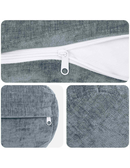Federa 6 pz HEERLEN Azzurro Ø 15 x 40 cm Tessuto Chenille