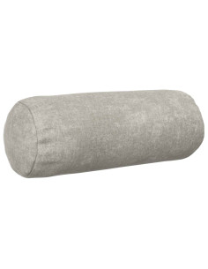 Federa 6 pz HEERLEN Grigio Chiaro Ø 15 x 40 cm Tessuto Chenille 2