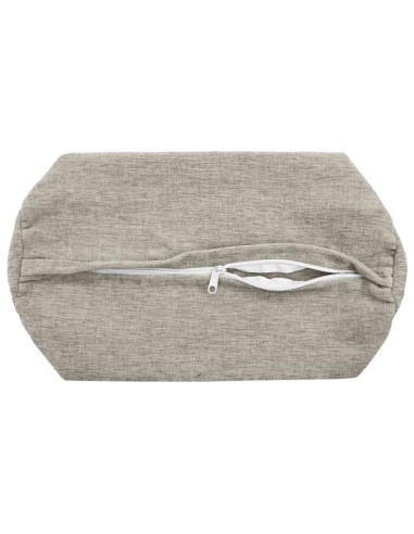 Federa 6 pz HEERLEN Grigio Chiaro Ø 15 x 40 cm Tessuto Chenille