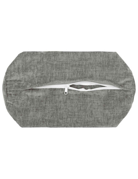 Federa 6 pz HEERLEN Grigio Scuro Ø 15 x 40 cm Tessuto Chenille