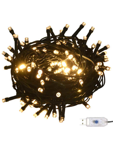 Set Natale con 120 Palline Punta e 300 Luci LED Oro e Bronzo