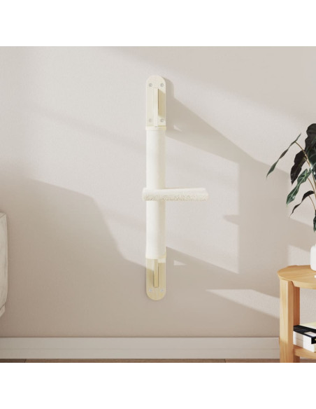 Albero per Gatti con Tiragraffi a Parete Crema 85,5 cm