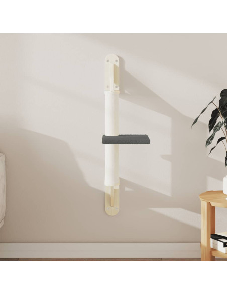 Albero per Gatti con Tiragraffi a Parete Grigio Scuro 85,5 cm