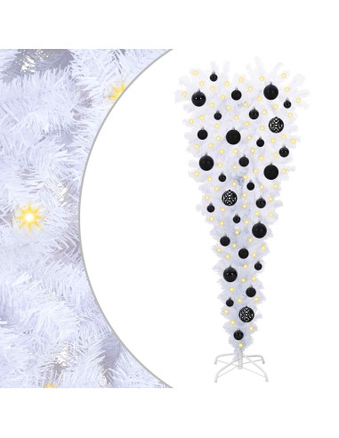 Albero di Natale artificiale Bianco 120 cm PVC e Acciaio